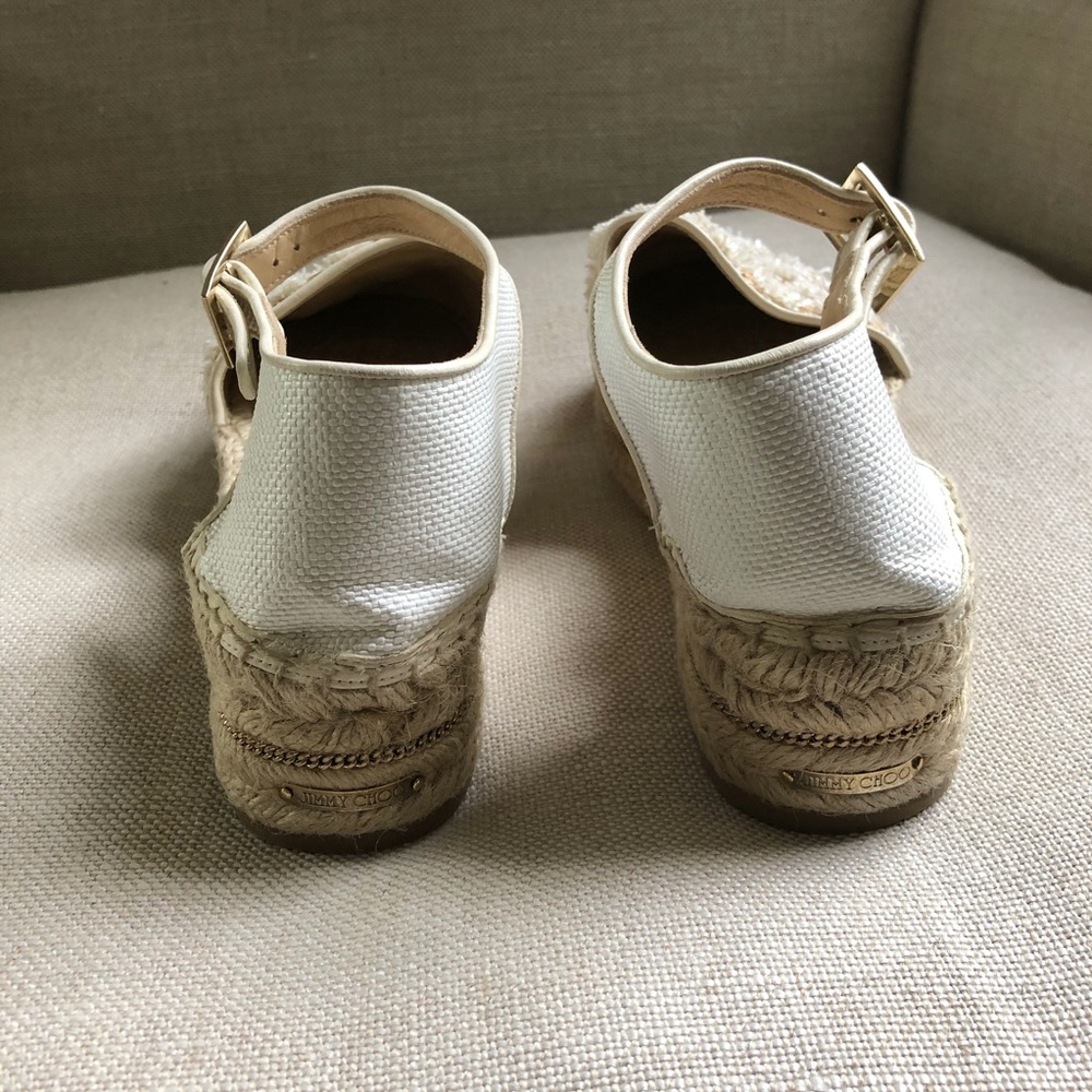 Jimmy Choo Flatform Espadrilles Sandals Delphine 7 - Picture 8 of 8